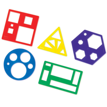 Primary Shapes Templates, Set of 5