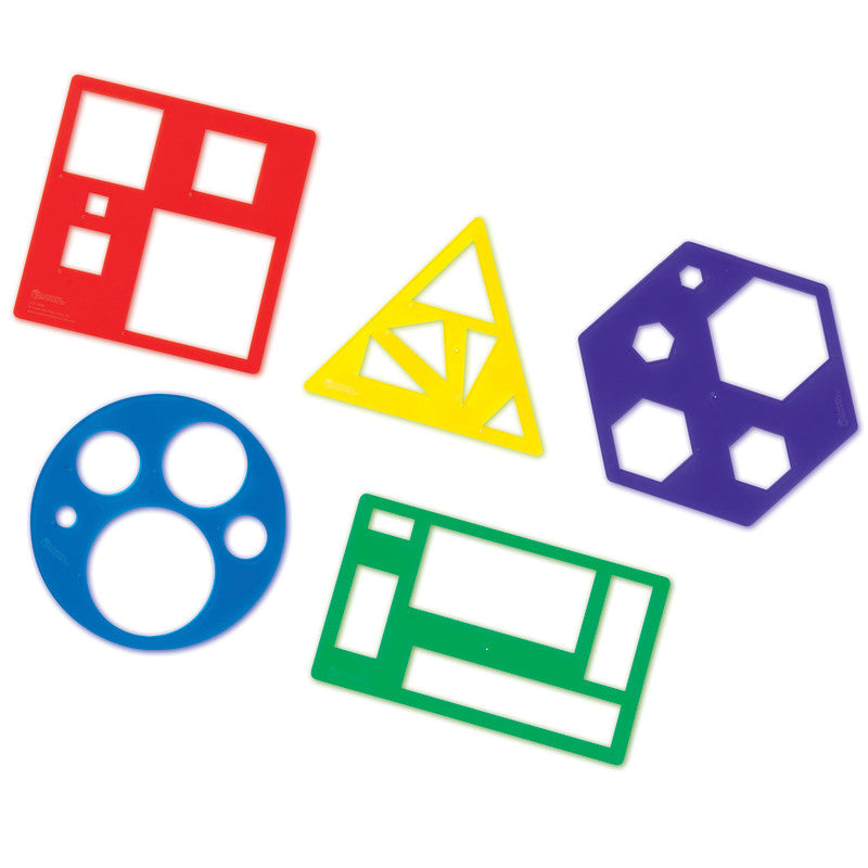 Primary Shapes Templates, Set of 5
