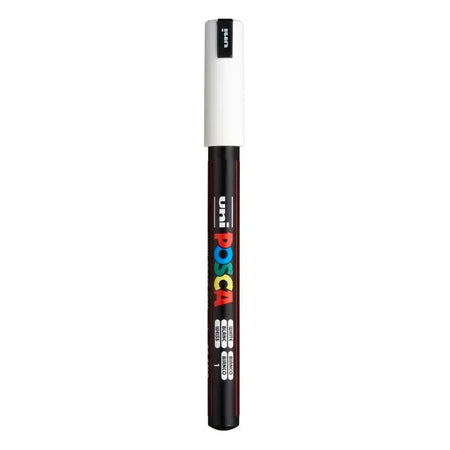 uni® POSCA PC-1MR Water-Based Paint Markers, Extra Fine Tip (0.7mm), White
