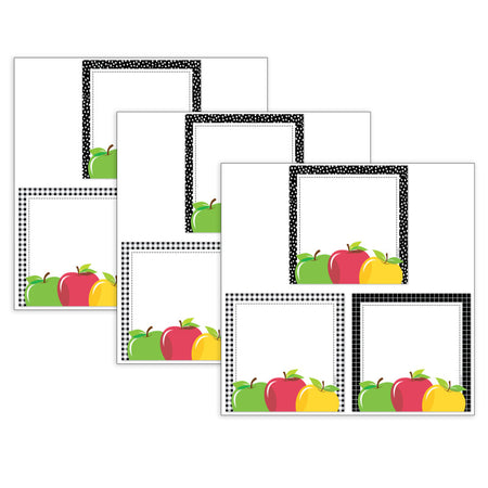 Apple Time Apple Cards 6" Designer Cut-Outs, 36 Per Pack, 3 Packs