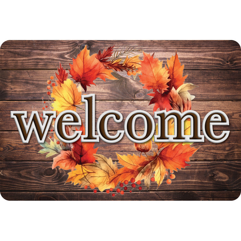 The Original Fun Mat&trade;, Welcome Mat, 15.5" x 23.5", Fall Wreath Welcome