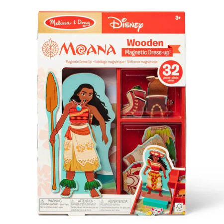 Disney Princess Moana Wooden Magnetic Dress-Up Play Set