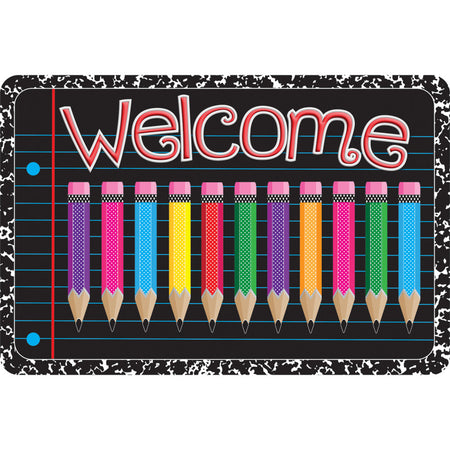 The Original Fun Mat&trade;, Welcome Mat, 15.5" x 23.5", Colored Pencils Welcome