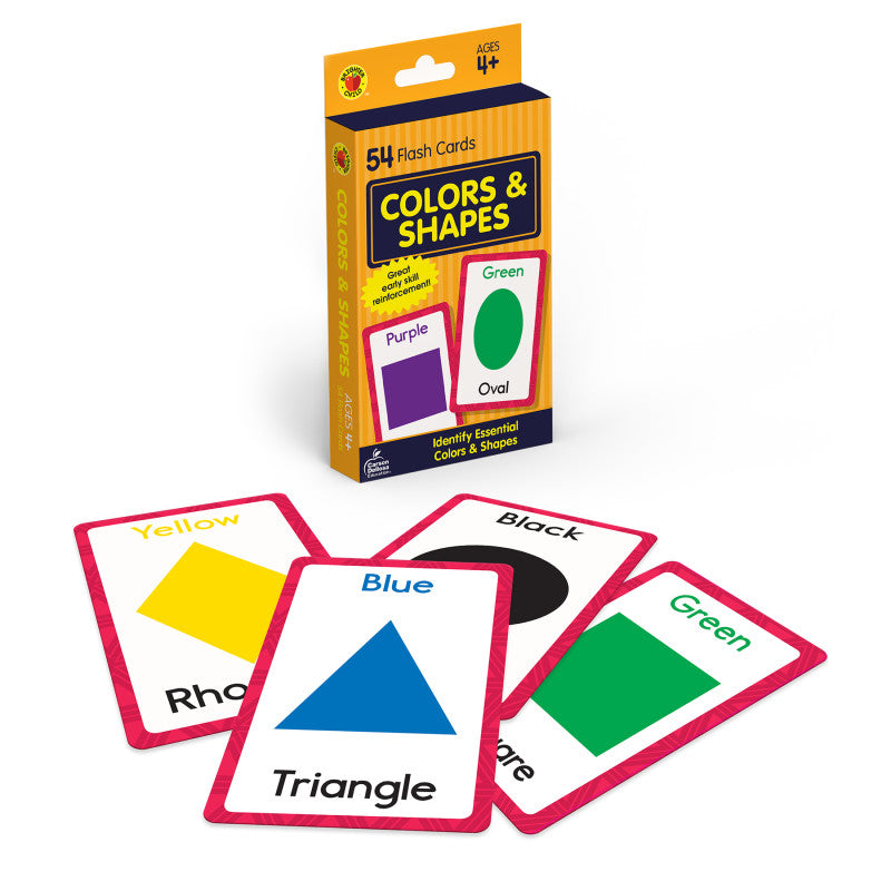 Colors and Shapes Flash Cards, 54 Cards