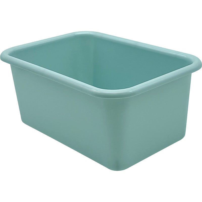 Small Plastic Storage Bin, Calming Blue