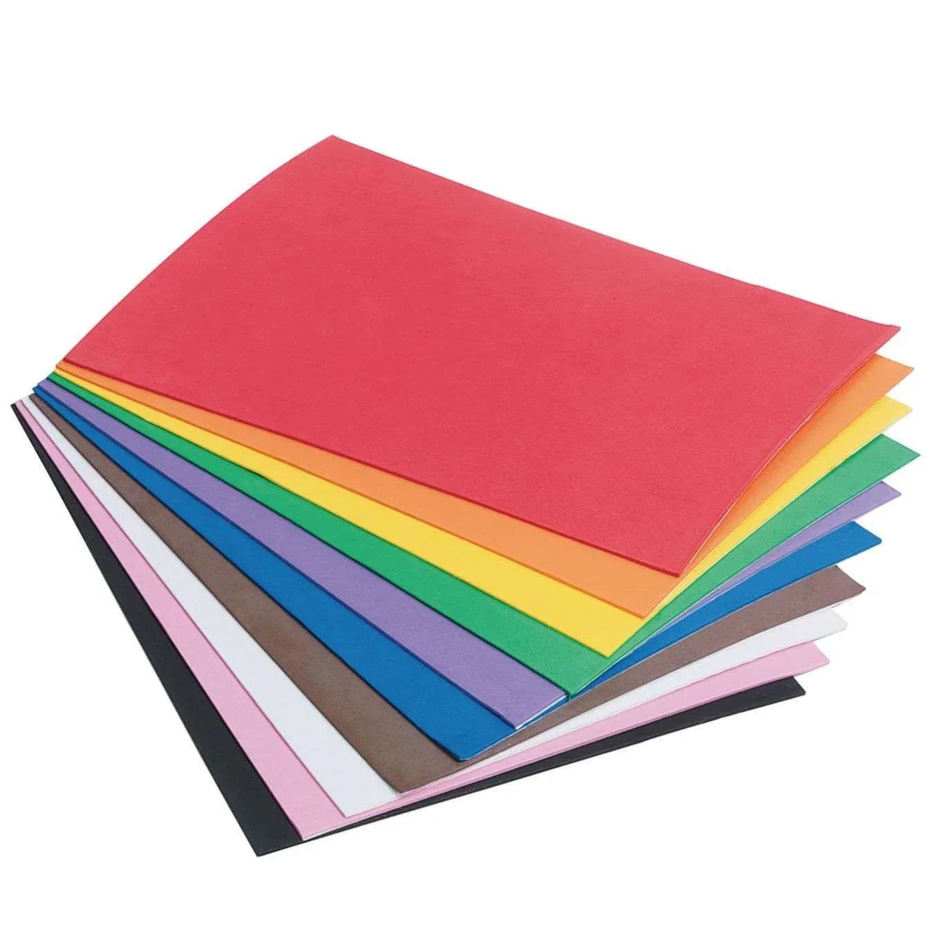 Colored Foam Sheet 2mm thick - 9 x 12 inches, 10 pack