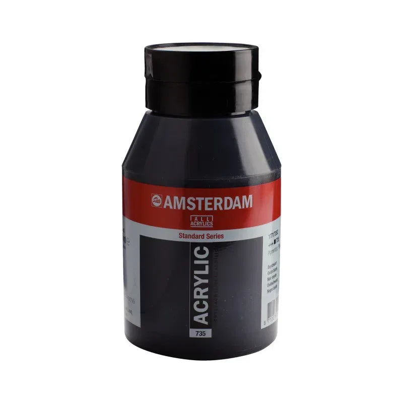 Standard Acrylic Paint Tube, 1000 mL, Oxide Black 735