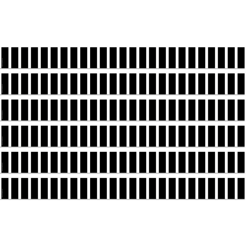 Black and White Vertical Stripes Straight Border Trim, 35 Feet Per Pack, 6 Packs