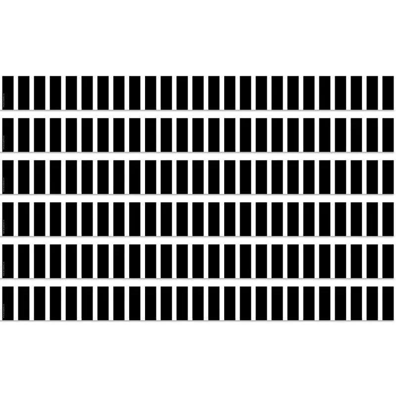 Black and White Vertical Stripes Straight Border Trim, 35 Feet Per Pack, 6 Packs