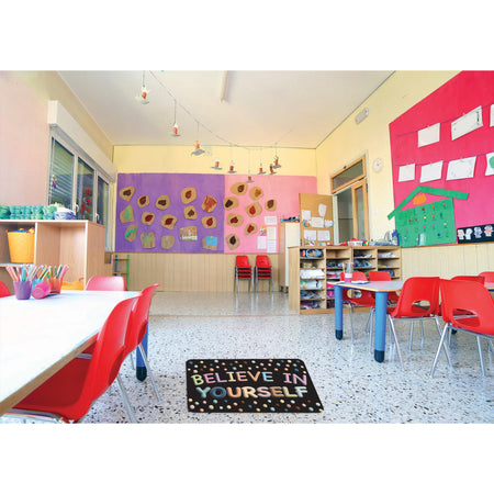 Smart Poly&trade;, The Original Fun Mat&trade;, Welcome Mat, 15.5" x 23.5", Believe in Yourself