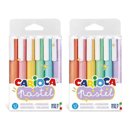 Pastel Washable Highlighters, 6 Per Pack, 2 Packs