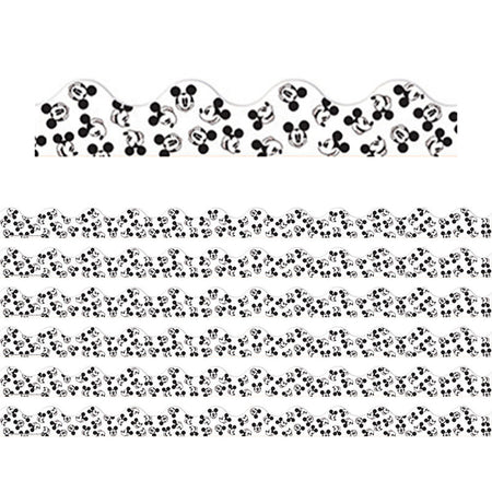 Mickey Mouse&reg; Throwback Tossed Mickeys Deco Trim&reg;, 37 Feet Per Pack, 6 Packs