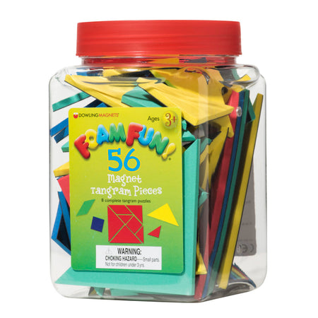 Foam Fun!&trade; Magnet Tangrams Pieces, Pack of 56