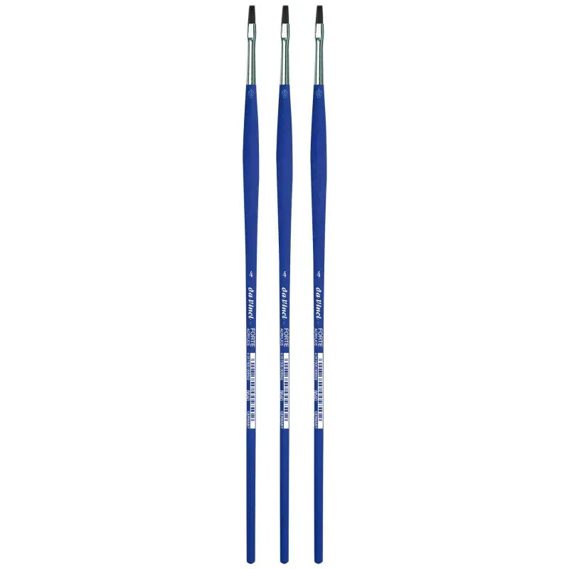 FORTE-Acrylics Student Brush, Synthetic, Acrylic & Oil, Flat, Series 8640, Size 4, Pack of 3