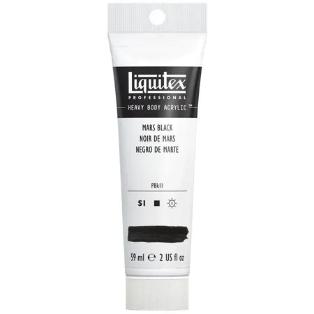 Professional Heavy Body Acrylic Paint, 59 mL Tube, Mars Black