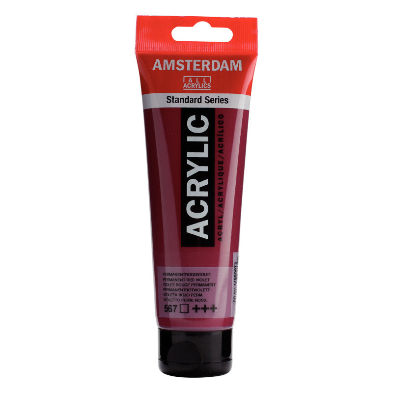 Standard Acrylic Paint, 120ml, Permanent Red Violet 567