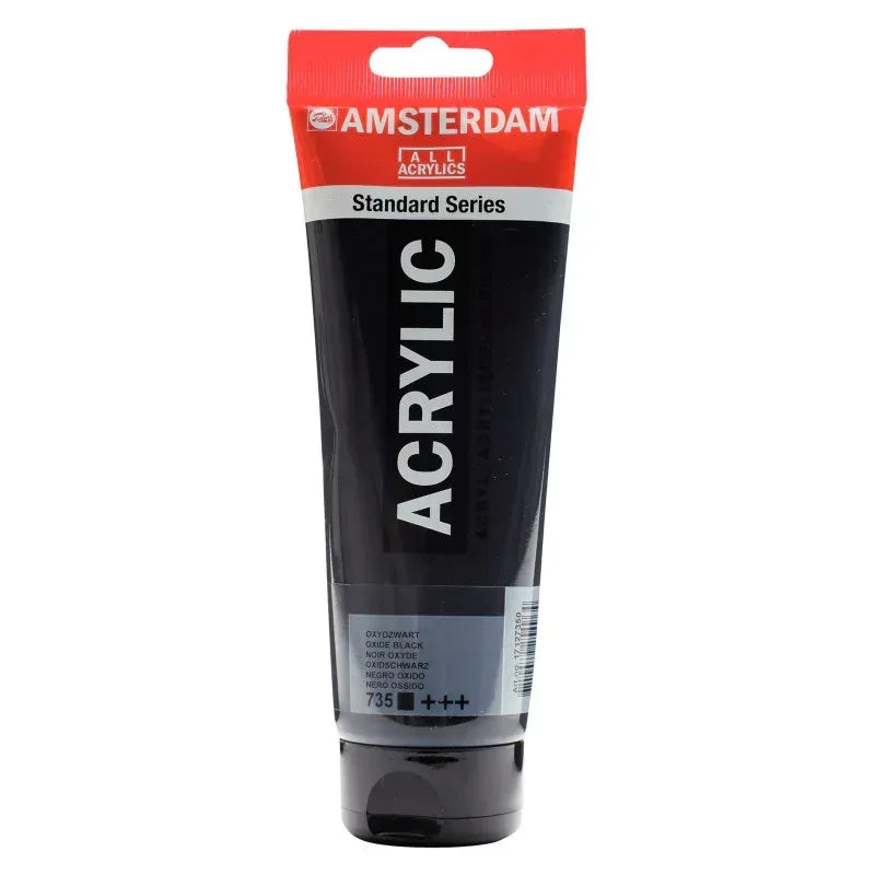 Standard Acrylic Paint Tube, 250 mL, Oxide Black 735