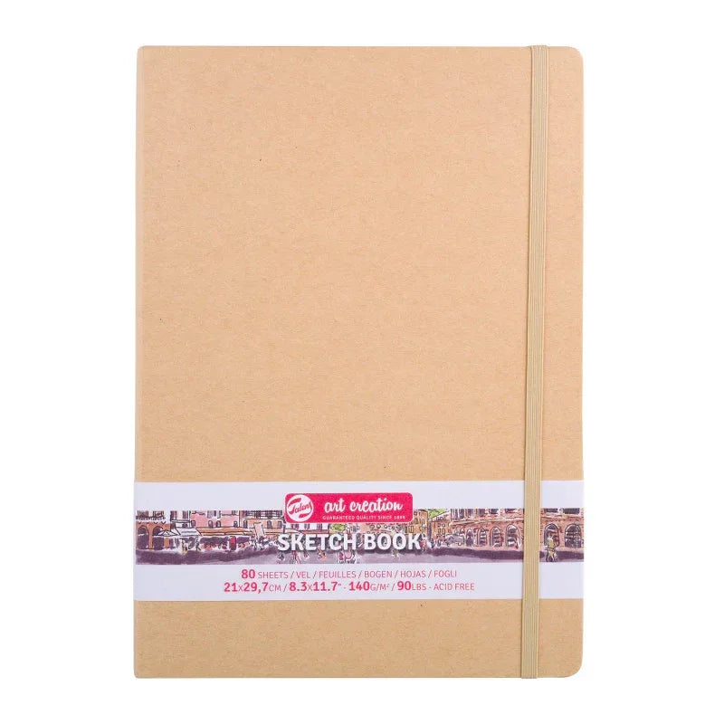 Sketchbook, 80 Sheets, 90lbs, Kraft Cover, 8.3" x 11.7" (A4)