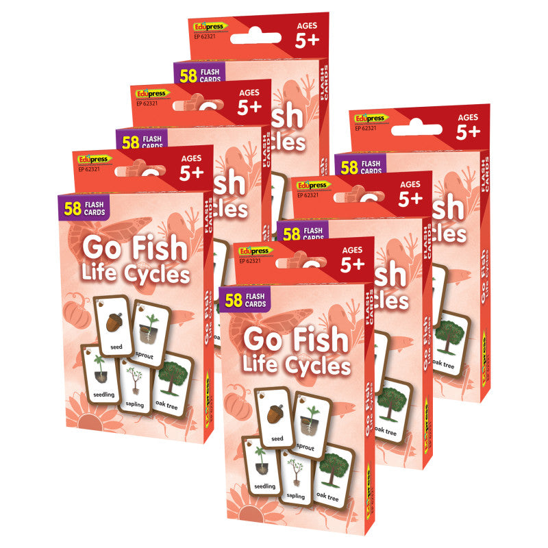 Go Fish: Life Cycles Flash Cards, 6 Packs