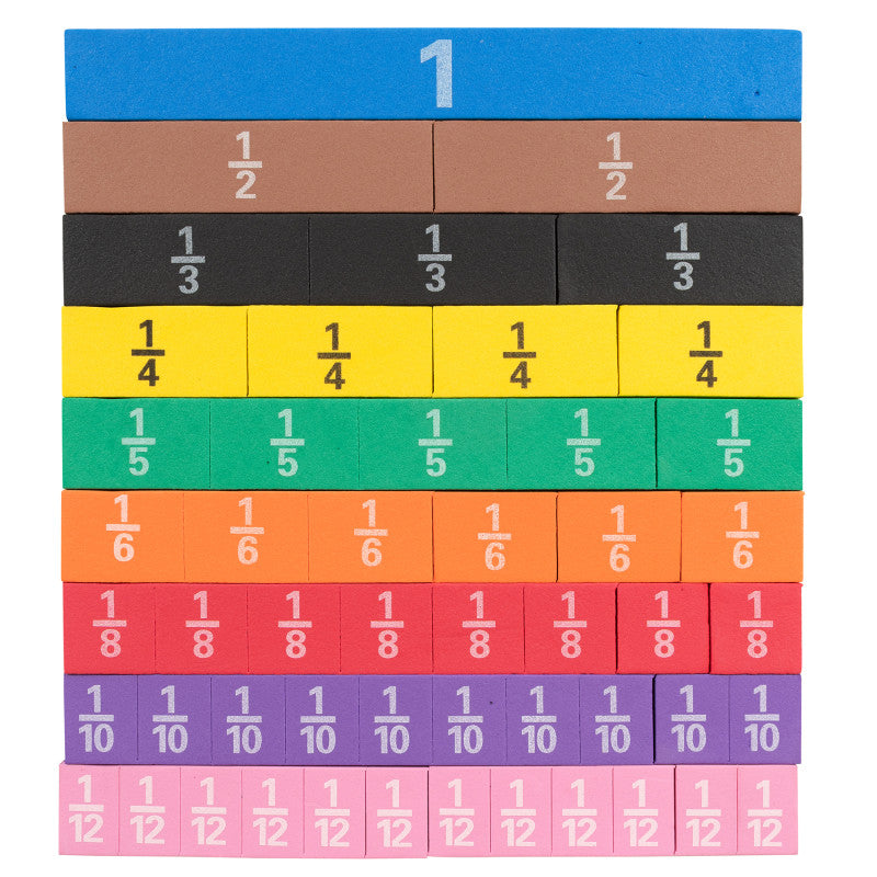 Fraction Tiles - Foam - Magnetic - Set of 51