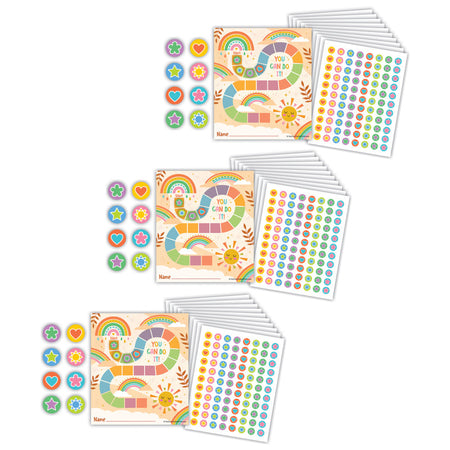 Super Star Reward Trackers with Stickers, 3 Packs