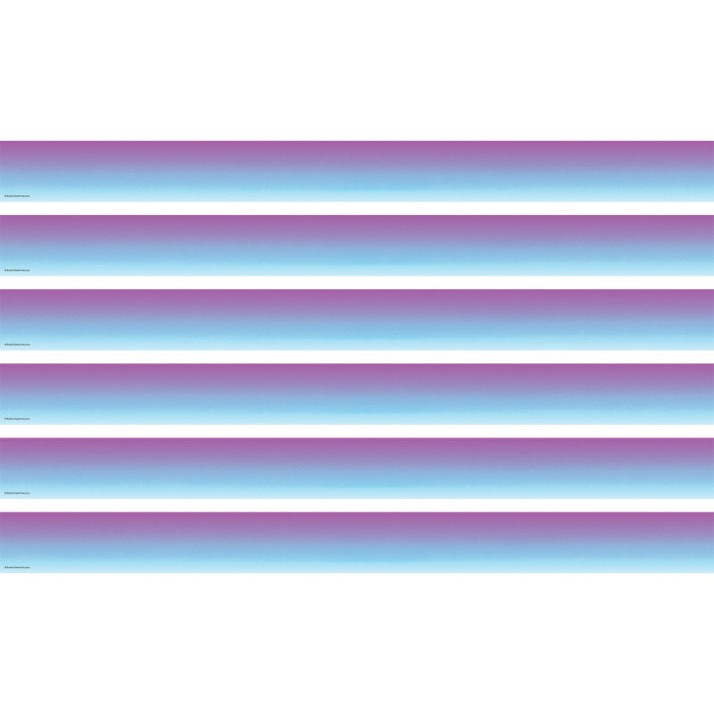 Purple and Blue Color Wash Straight Border Trim, 35 Feet Per Pack, 6 Packs