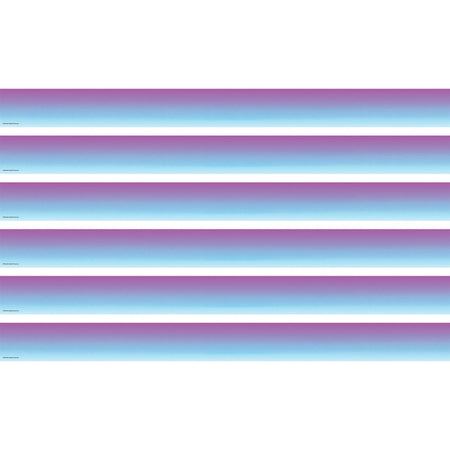 Purple and Blue Color Wash Straight Border Trim, 35 Feet Per Pack, 6 Packs