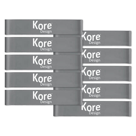 Fidget Kick Bands, Latex, 10" to 16", Grey, Pack of 10