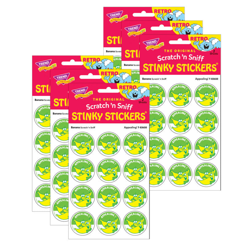 Appealing!/ Banana Scent Stickers, 24 Per Pack, 6 Packs