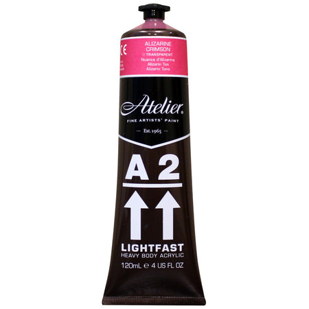 A2 Heavy Body Lightfast Artist Acrylic, 4 oz., Alizarine Crimson Hue