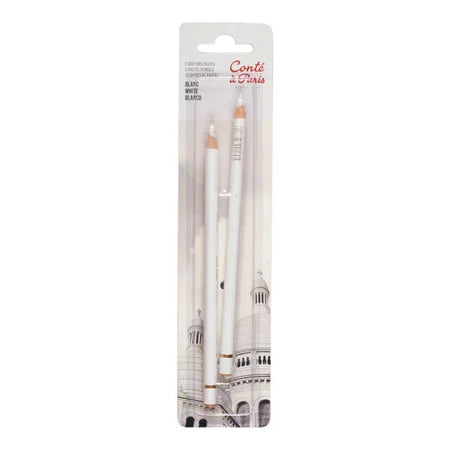 Pastel Pencils, White, Set of 2