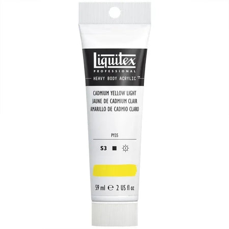 Professional Heavy Body Acrylic Paint, 59 mL Tube, Cadmium Yellow Light