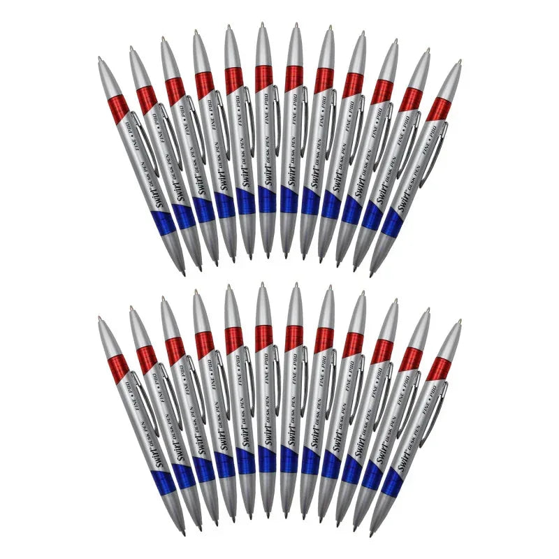 Swirl Ink Pens, Red/Blue Combo, 12 Per Pack, 2 Packs
