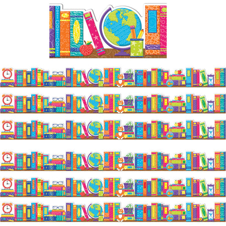 Color My World Books Extra Wide Deco Trim&reg;, 37 Feet Per Pack, 6 Packs