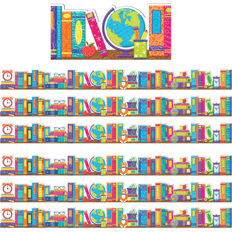 Color My World Books Extra Wide Deco Trim&reg;, 37 Feet Per Pack, 6 Packs