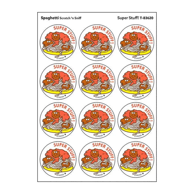 Super Stuff!/Spaghetti Scented Stickers, Pack of 24