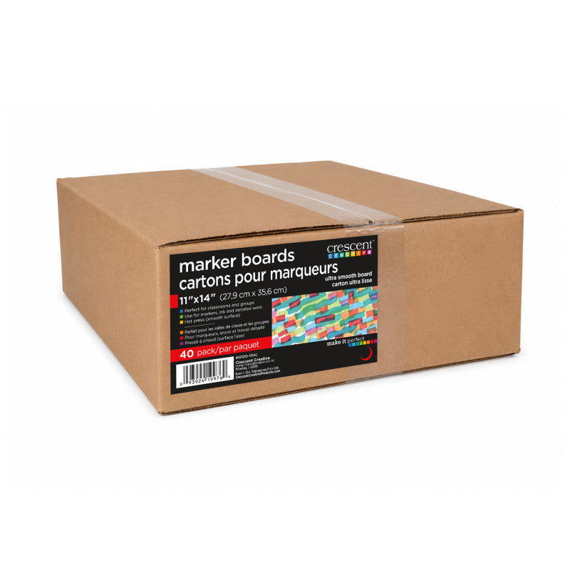 Hot Press Marker Board, 11 x 14 in, White, 40-Pack