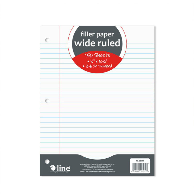 Wide-Ruled Filler Paper, 150 Sheets
