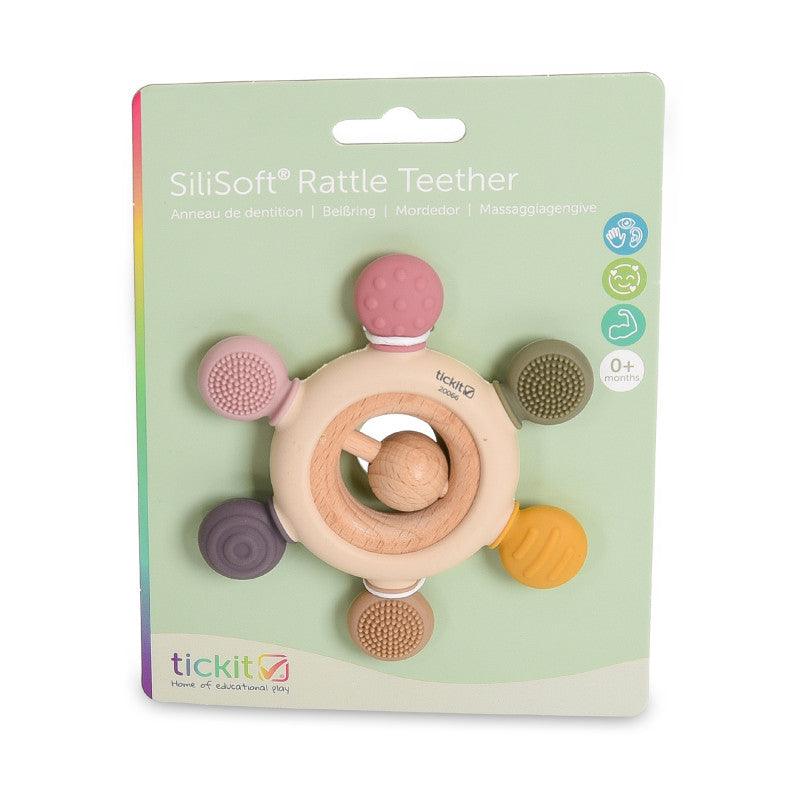 SiliSoftÂ® Rattle Teether, Earth