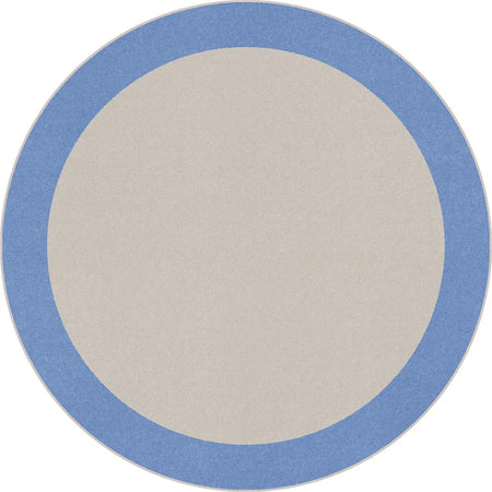 Easy Going 7'7" Round area rug in color Light Blue