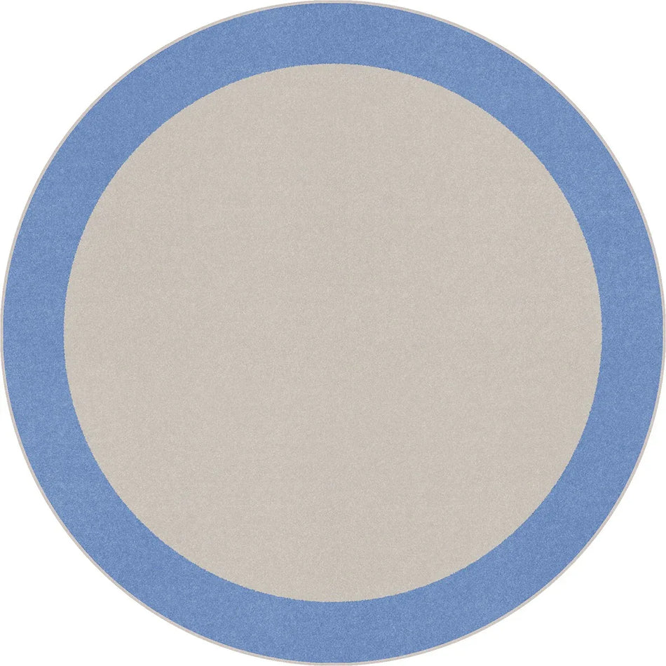 Easy Going 7'7" Round area rug in color Light Blue