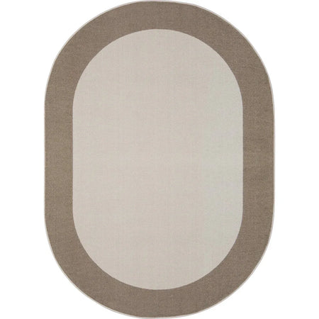 Easy Going 7'8" x 10'9" Oval area rug in color Neutral