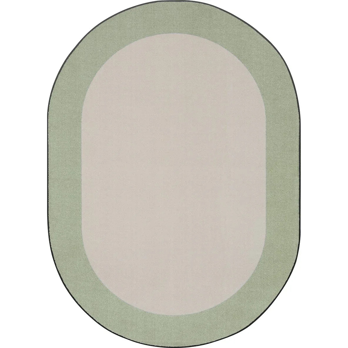 Easy Going 5'4" x 7'8" Oval area rug in color Sage
