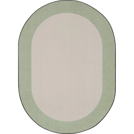 Easy Going 5'4" x 7'8" Oval area rug in color Sage