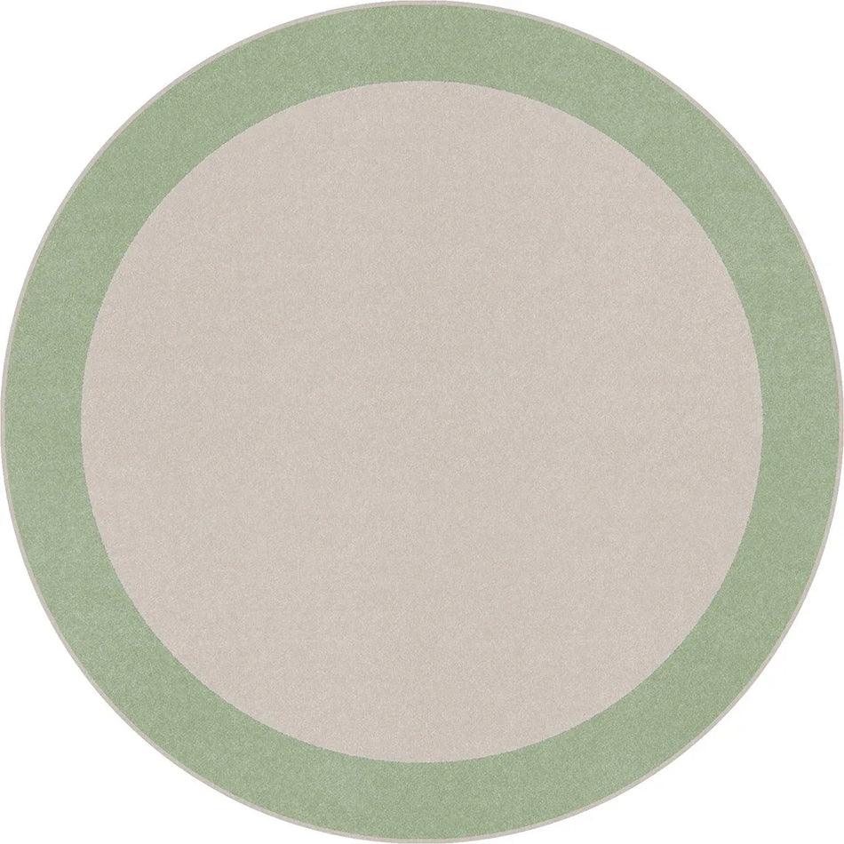 Easy Going 7'7" Round area rug in color Sage