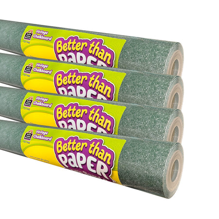 Better Than Paper&reg; Bulletin Board Roll, Vintage Chalkboard, 4-Pack