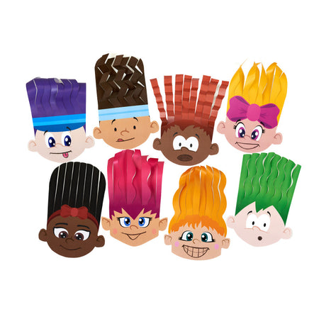 Scissor Skills Hair Cut Paper, 32 Faces