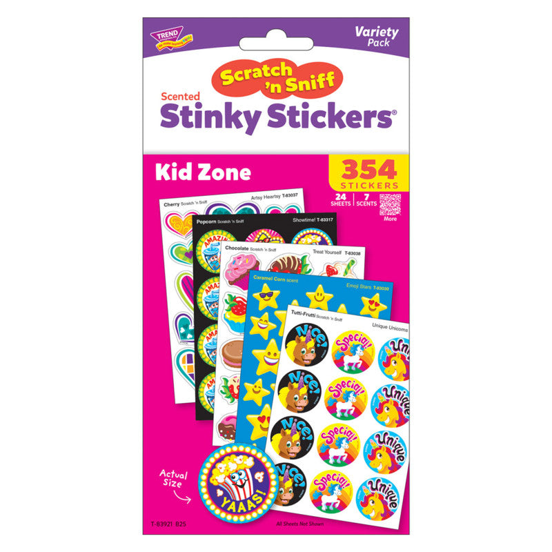 Kid Zone Stinky StickersÂ® Variety Pack, 339 Count