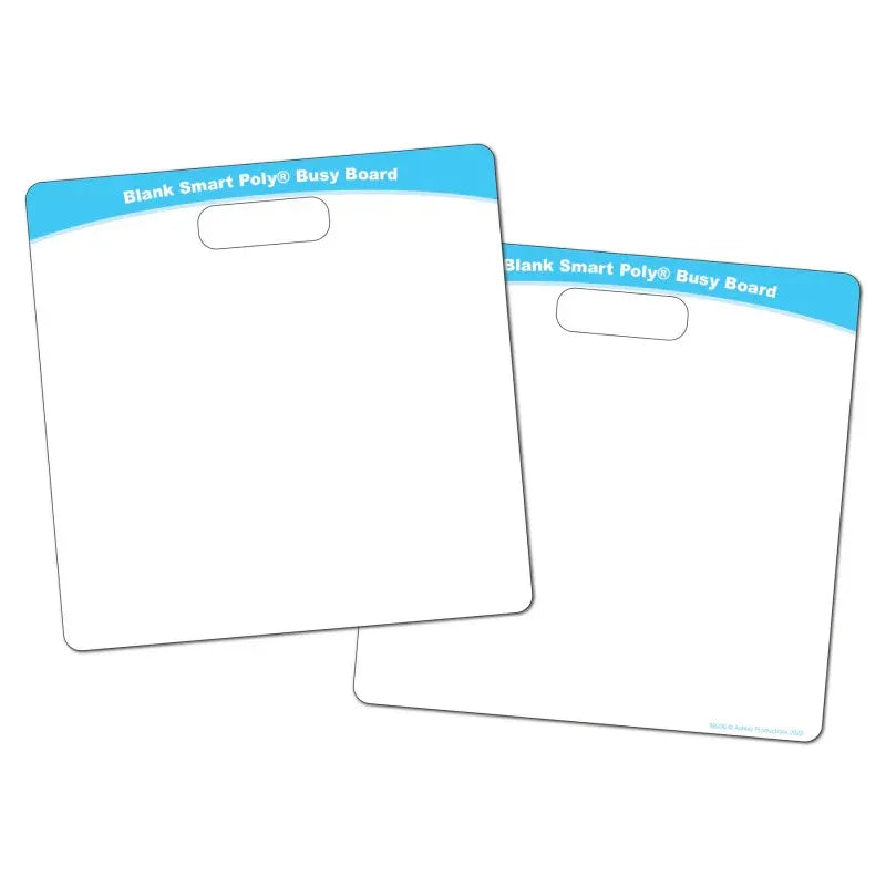 Smart Poly&reg; Educational Activity Busy Board, Dry Erase with Marker, 10-3/4" x 10-3/4", Blank 2 Sides