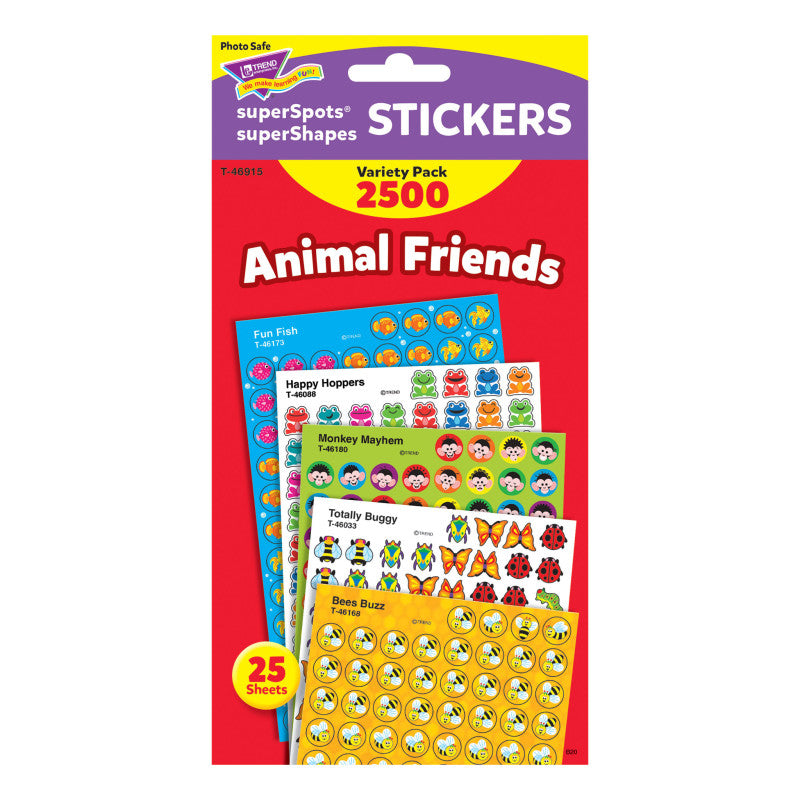 Animal Friends superSpotsÂ® Stickers Variety Pack, 2500 ct